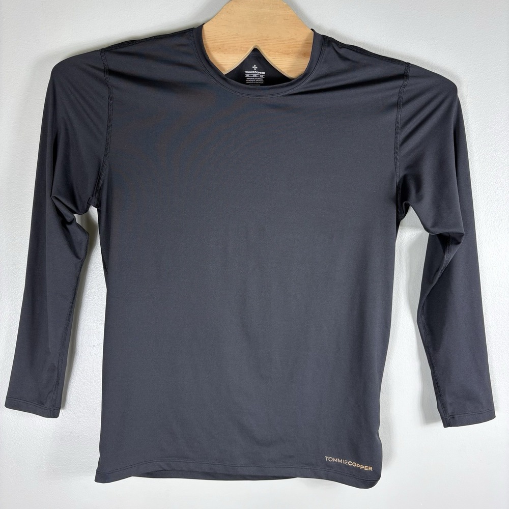 Tommie Copper Men's 2XL Black Copper Zinc Infused‎ Pullover Long Sleeve Shirt